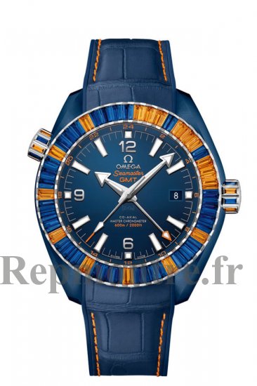 qualite superieure Réplique OMEGA Seamaster Bleu ceramic 24 hours GMT 215.98.46.22.03.001 - Cliquez sur l'image pour la fermer