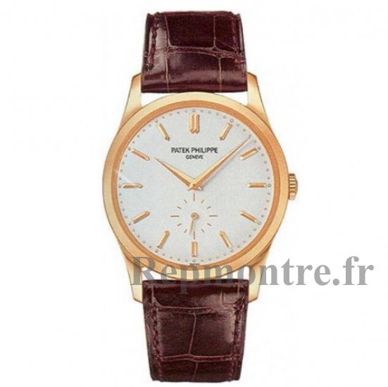 Réplique Patek Philippe Calatrava Automatique Blanc Cadran 18 kt Rose Or 5196R - Cliquez sur l'image pour la fermer