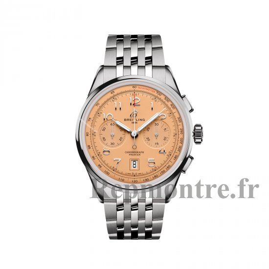 Breitling Premier B01 Chronographe 42 mm Replique montre pour homme Cuivre Acier inoxydable AB0145331K1A1 - Cliquez sur l'image pour la fermer