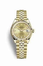Réplique montre Rolex Datejust 28 jaune 18 ct 279178 m279178-0024