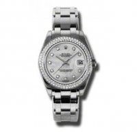 Réplique Rolex Masterpiece Mere de perle 18kt Blanc Or Dames 81339MDPM