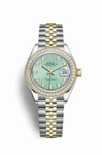 Réplique montre Rolex Datejust 28 Jaune Roles jaune 18 ct 279383RBR m279383rbr-0013