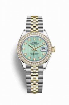 Réplique montre Rolex Datejust 28 Jaune Roles jaune 18 ct 279383RBR m279383rbr-0013