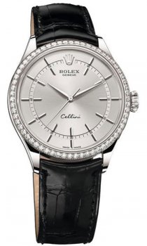 Réplique Rolex Cellini Time 18ct Or blanc Rhodium Dial 50709RBR
