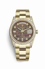 Réplique montre Rolex Day-Date 36 jaune 18 ct jeu de cosses 118388 m118388-0193