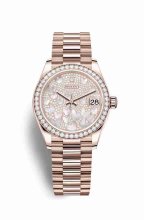 Réplique montre Rolex Datejust 31 18 ct Everose 278285RBR m278285rbr-0010
