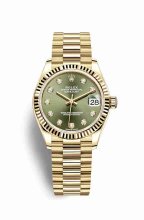 Réplique montre Rolex Datejust 31 jaune 18 ct 278278 m278278-0011