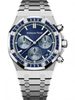 Audemars Piguet Royal Oak Chronographe 41 Or Blanc Saphir Bleu Japon 26240BC.SS.1320BC.01