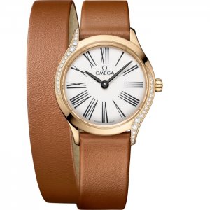 Omega Mini Tresor Quartz 26 Moonshine Or Diamant email Blanc Double Tour 428.57.26.60.04.005