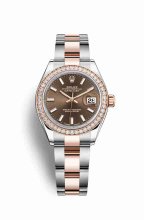 Réplique montre Rolex Datejust 28 Everose Roles 18 ct Everose 279381RBR m279381rbr-0018