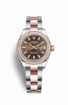 Réplique montre Rolex Datejust 28 Everose Roles 18 ct Everose 279381RBR m279381rbr-0018