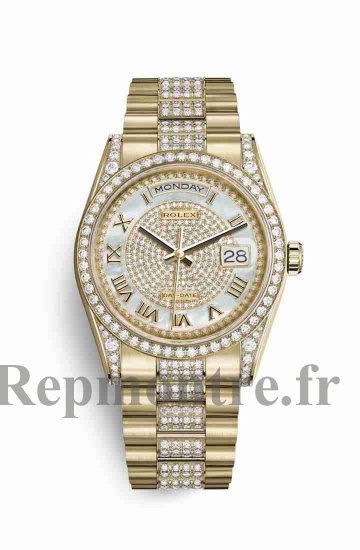 Réplique montre Rolex Day-Date 36 jaune 18 ct en semble de cosses 118388 m118388-0037 - Cliquez sur l'image pour la fermer