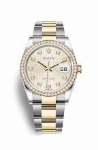 Réplique montre Rolex Datejust 36 Jaune Roles jaune 18 ct 126283RBR AB0162161C1A1