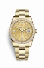Réplique montre Rolex Day-Date 36 jaune 118348 m118348-0152