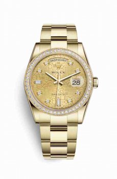 Réplique montre Rolex Day-Date 36 jaune 118348 m118348-0152