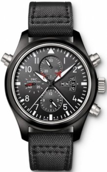 Réplique IWC Montres d'Aviateur Double Chronographe Haut GUN Hommes Montre IW379901