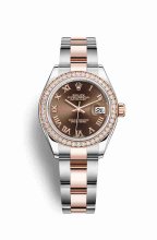 Réplique montre Rolex Datejust 28 Everose Roles 18 ct Everose 279381RBR m279381rbr-0010