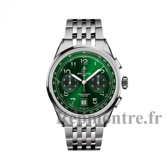 Breitling Premier B01 Chronographe 42mm Montre Replique Homme Vert Acier Inoxydable AB0145371L1A1 - Cliquez sur l'image pour la fermer