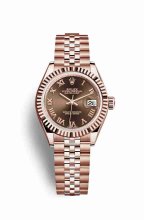 Réplique montre Rolex Datejust 28 Everose 279175 m279175-0015