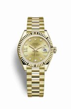 Réplique montre Rolex Datejust 28 jaune 18 ct 279178 m279178-0013