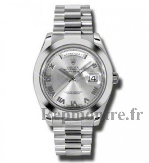 Réplique Rolex Day-Date II Rhodium Cadran Platine President 218206RRP - Cliquez sur l'image pour la fermer