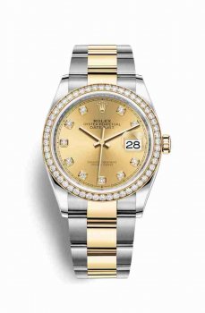 Réplique montre Rolex Datejust 36 Jaune Roles en jaune 126283RBR m126283rbr-0004