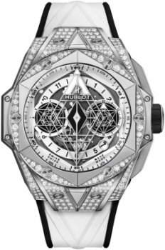 Replique Hublot Big Bang Sang Bleu II Titanium White Pave 418.NX.2001.RX.1604.MXM20