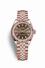 Réplique montre Rolex Datejust 28 Everose 279175 m279175-0008