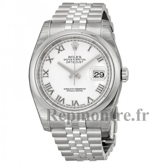 Réplique Rolex Datejust Blanc Roman Cadran Jubile Bracelet 116200WRJ - Cliquez sur l'image pour la fermer