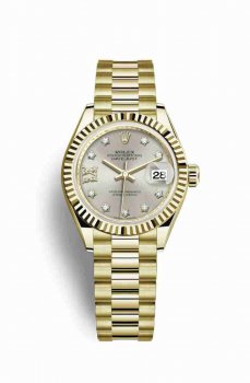 Réplique montre Rolex Datejust 28 jaune 18 ct 279178 m279178-0002