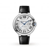 Replique Cartier Ballon Bleu Acier inoxydable With Black Leather WSBB0039