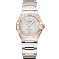 Omega Constellation Manhattan 29 Co-Axial Master Chronometer Acier inoxydable Or Sedna Cadran diamant 131.25.29.20.52.003