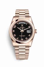 Réplique montre Rolex Day-Date 36 Everose 18 ct 118205 m118205f-0018