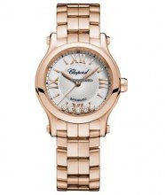Réplique montre Chopard Happy Sport Round 3MM en or rose 274893-5013