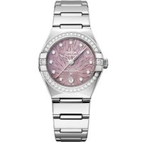 Omega Constellation Manhattan 29 Co-Axial Master Chronometer Acier inoxydable Diamant Lilas Supernova 131.15.29.20.60.001