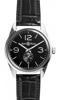 Réplique Bell & Ross Vintage BR 123 Officer Noir Dial Montre