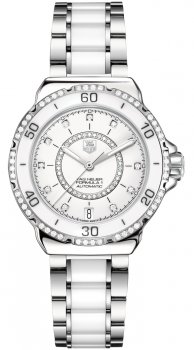 Réplique Tag Heuer Formula 1 Acier and Ceramic Diamonds Automatique Montre 37 mm WAU2213.BA0861