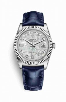 Réplique de montre Rolex Day-Date 36 118139 blancs serti de nacre Cadran m118139-0090