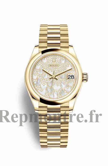 Réplique montre Rolex Datejust 31 jaune 18 ct 278248 Nacre pavee pavee Cadran m278248-0022 - Cliquez sur l'image pour la fermer