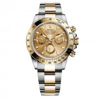 Réplique Rolex Cosmograph Daytona Champagne Indice Cadran Oyster Bracelet Montre Homme