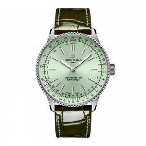 Replique montre Breitling Navitimer 36 mm pour femme Alligator vert A17327361L1P1