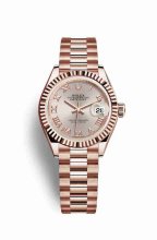 Réplique montre Rolex Datejust 28 Everose 279175 m279175-0011