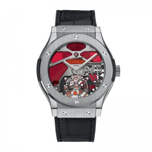 Hublot Classic Fusion Tourbillon Titanium rouge Vitrail 502.NX.0001.LR