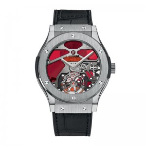 Hublot Classic Fusion Tourbillon Titanium rouge Vitrail 502.NX.0001.LR