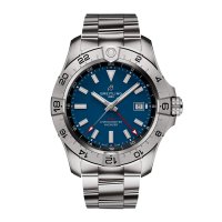 Breitling Avenger Automatique GMT 44mm Montre Replique Homme Acier Inoxydable Bleu A32320101C1A1