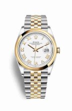 Réplique montre Rolex Datejust 36 Jaune Roles jaune 18 ct 126203 m126203-0029