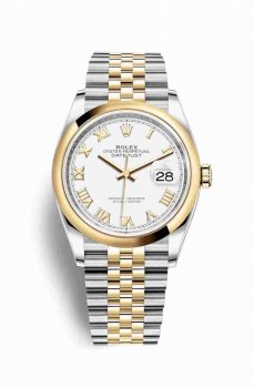 Réplique montre Rolex Datejust 36 Jaune Roles jaune 18 ct 126203 m126203-0029