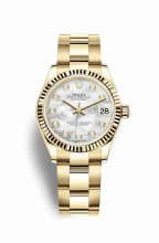 Réplique montre Rolex Datejust 31 jaune 18 ct 278278 m278278-0017