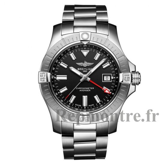 Replique Breitling Avenger automatique GMT 43 Black Dial Steel Men's A32397101B1A1 - Cliquez sur l'image pour la fermer
