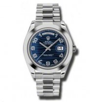 Réplique Rolex Day-Date II Bleu Vague Cadran Platine President 218206BLWAP